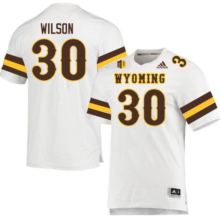 #30 Logan Wilson Wyoming Cowboys Jersey College Football Uniforms,Gears,Jerseys-White